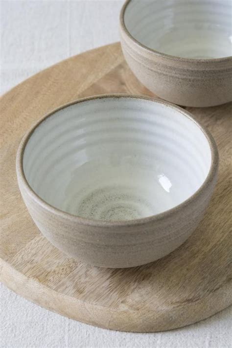 Rustic Pottery Soup Bowl In Gray And White Artofit