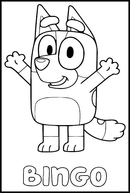 Bingo From Bluey Coloring Page Images And Photos Finder