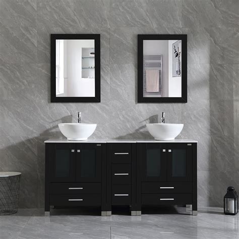 Black Bathroom Vanity Units And Basins Image To U