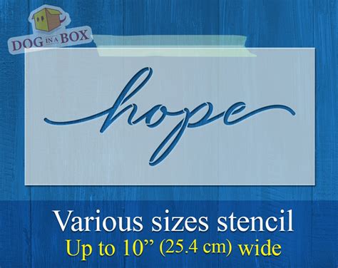 Hope Stencil Reusable Stencil For Wood Signs Fabrics And Etsy