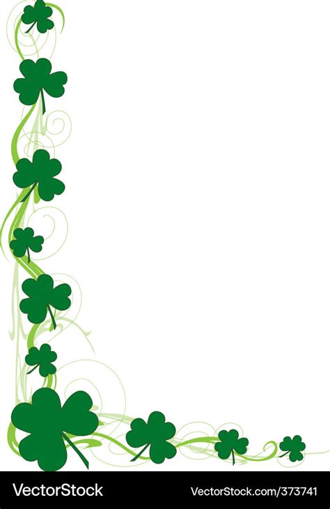 Shamrock Border Royalty Free Vector Image Vectorstock