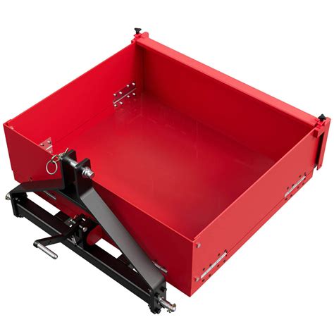 Yitamotor 15 Cu Ft Foldable 3 Pt 3 Point Bucket Quick Hitch Dump Box