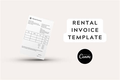 Monthly Rent Invoice Template Masterbundles