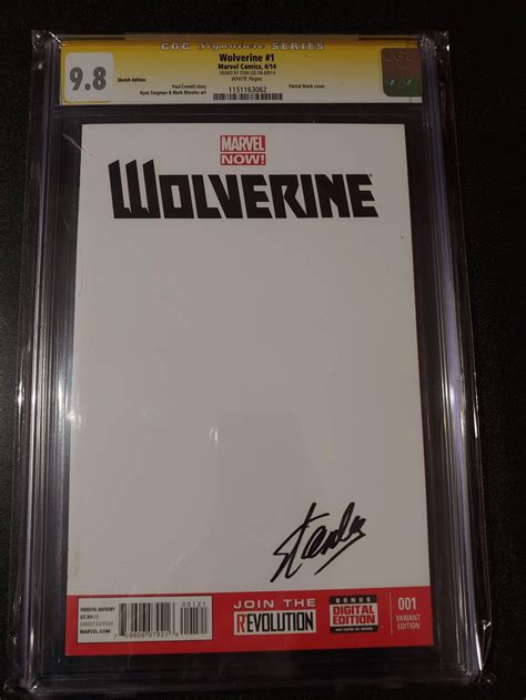 Wolverine #1 - Sketch Cover - Signed by STAN LEE - 9.8 CGC | Comic