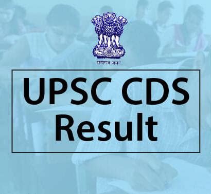 Upsc Cds Examination I Declaration Of Final Result Indian