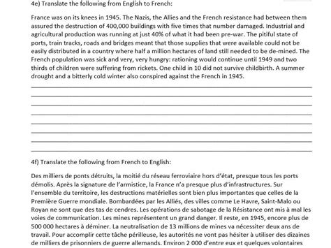 French A Level Translation Workbook Teaching Resources