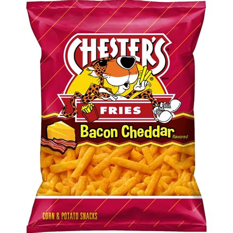 Chesters Bacon Cheddar Fries Corn And Potato Snacks 525 Oz Walmart