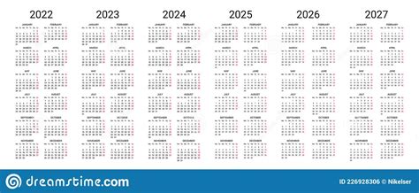 Calendrier En Anglais Simple 2022 2023 2024 2025 2026 2027 Sur Fond