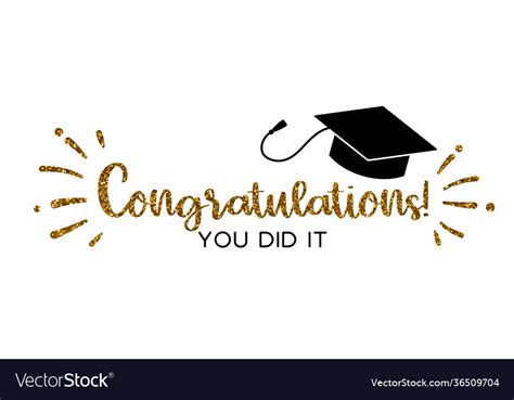 Graduation Congratulations At School University Vector Image