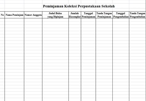 Contoh Buku Kunjungan Perpustakaan Imagesee