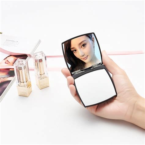Mini Mirror Square Shape Girl Mini Double Sides Portable Mirror Pocket Makeup Cosmetics Compact