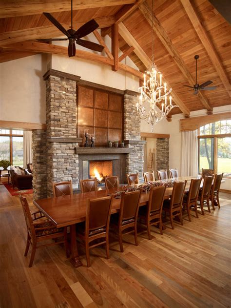 Different to large square dining room, a large round dining room provides warm, comfortable, and 12 person dining table, of course, needs more spaces to be set down. Long Dining Table | Houzz