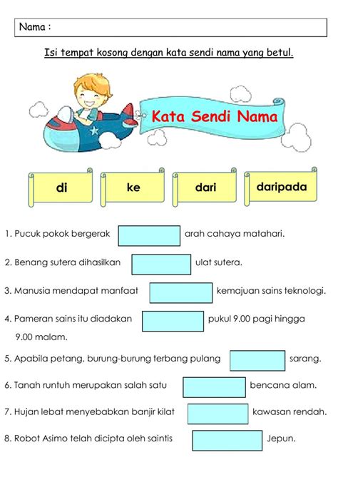 The group includes the beijing dialect, the basis of the phonology of standard chinese. Bahasa Melayu - Tatabahasa (Kata Sendi Nama) worksheet