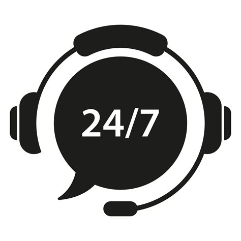 Support Customer 24 7 Silhouette Icon Help Service Call Center Logo