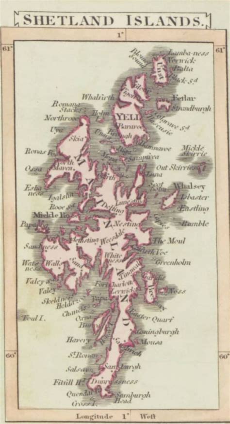 Old Maps Shetland Islands Shetland