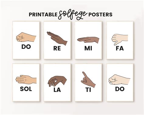 Solfege Hand Sign Solfege Poster Music Class Poster Music Etsy Canada