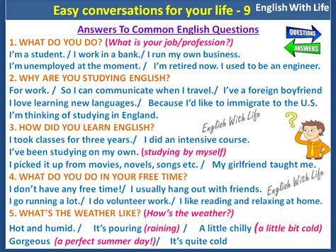 Easy Conversations For Your Life 9 Answers To Common English