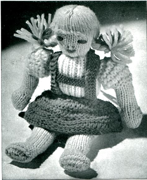 Free Knitted Doll Pattern Archives Vintage Crafts And More