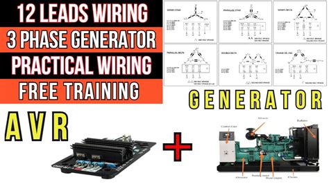 12 Leads 3 Phase Generator Alternator Wiring Connection Practical