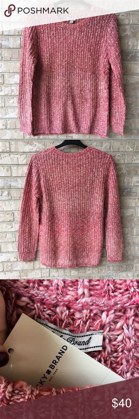 Nwt Lucky Brand Omber Lace Up Pullover Sweater Lucky Brand Sweater