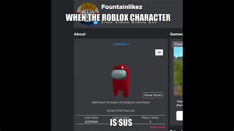 When The Roblox Characteravatar Is Sus 😳 Youtube