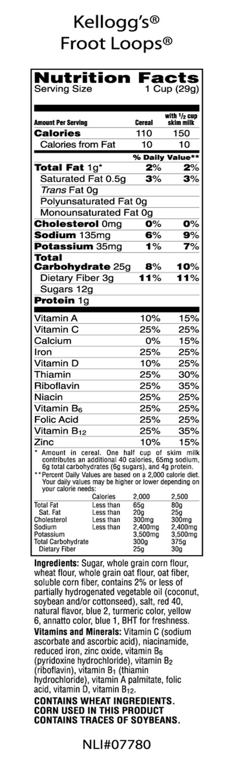 Kellogg S Froot Loops Cereal Nutrition Facts Besto Blog