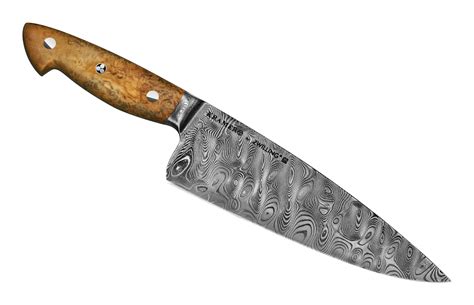 Custom made hand forged damascus steel full tang blade kitchen knife set, overall 45 inches length of damascus sharp knives (10.6+9.6+9.0+8.0+7.6) inches, leather suede sheath (blue razon)) Kramer by Zwilling Limited Edition Hand Forged Carbon ...