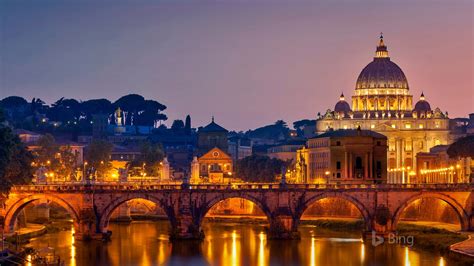 Italy Ponte Sant Basilica In Rome 2017 Bing Desktop Wallpaper Preview