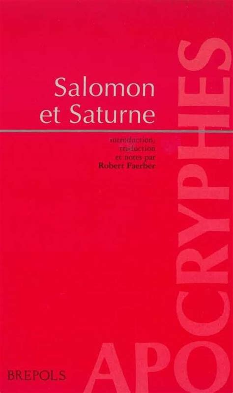 salomon et saturne french edition by faerber goodreads