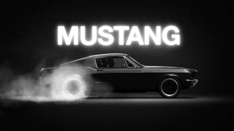 Background Photos For Desktop Wallpaper Black Ford Mustang Dark Car Vrogue