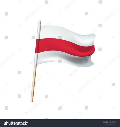 Belarus Opposition Flag White Red White Stock Vector Royalty Free