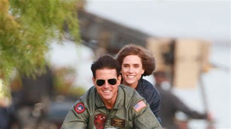 Tom Cruise Jennifer Connelly Recreate Top Gun Motorcycle Scene