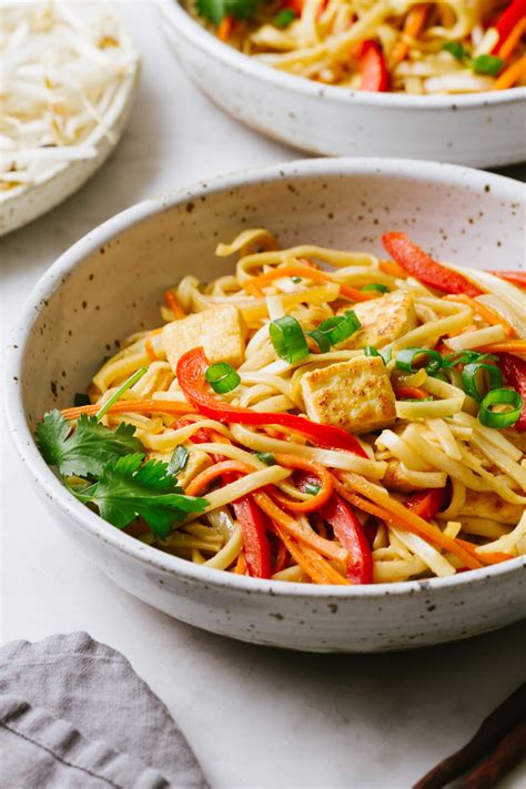 Most grocery stores will carry lo mein noodles in the asian aisle. Vegetable Lo Mein with Crispy Tofu - 30 Minute Easy Vegan ...