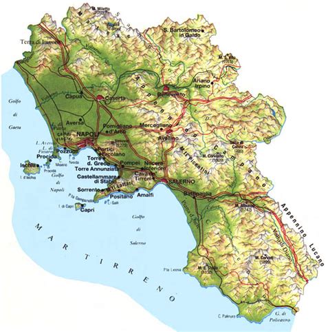 Cartina Campania