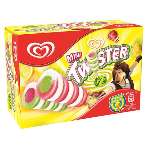 Twister Mini Polos Con Sabor A Piña Fresa Lima Y Limón 8 X 50 Ml