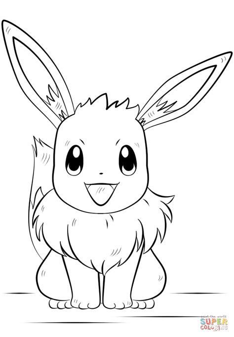 Gambar Eevee Pokemon Coloring Page Free Printable Pages Click Download