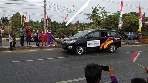 Obor Asian Games Tiba Dilampung Sambutan Warga Lampung Meriah YouTube