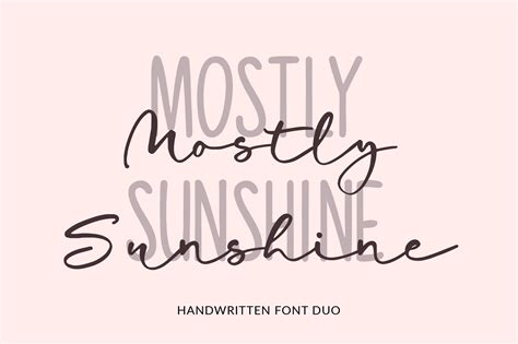 Mostly Sunshine Font Duo Script Fonts ~ Creative Market