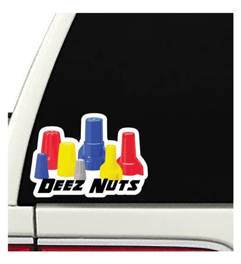 Deez Nuts Printed Decal Electrician Etsy