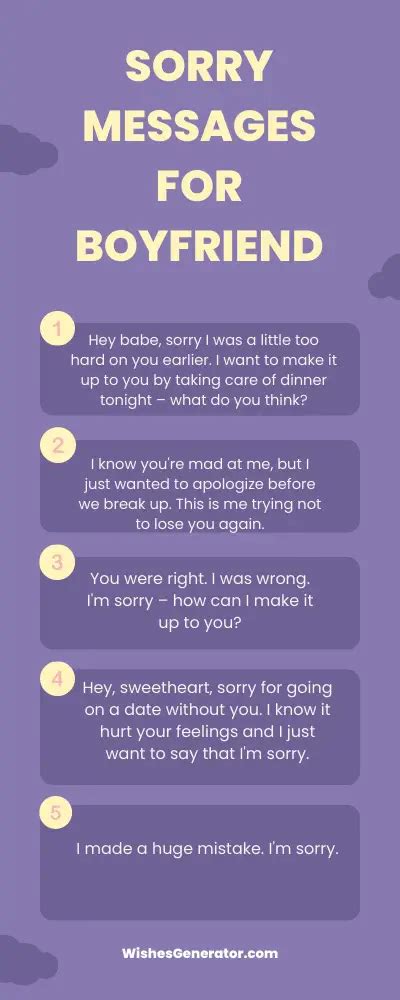 Sorry Messages For Boyfriend Apology Messages For Him
