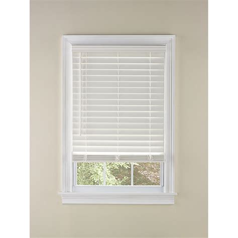Custom Size Now By Levolor 2 In White Faux Wood Plantation Blinds