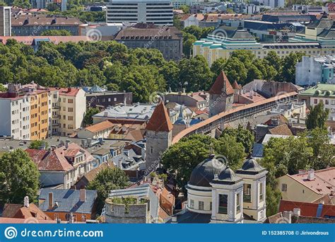 Downtown Architecture Of Old Town City Of Tallinn In Estonia Editorial