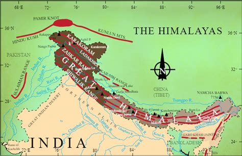 Map Of Himalaya Mountains Gambaran