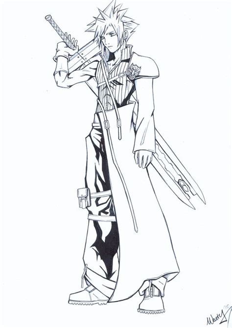 Cloud Strife Coloring Pages At Free Printable Colorings Pages To Print And Color