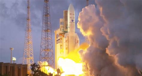 European Ariane 5 Rocket Launches 2 Communications Satellites To Orbit