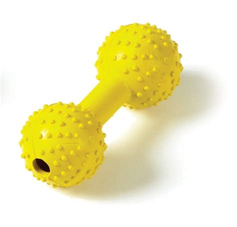 Classic Rubber Pimple Dumbbell With Bell 🐶 Dog Toy