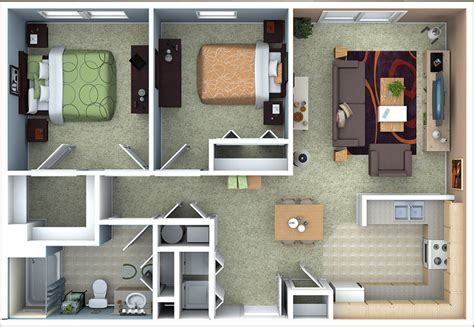 2 Bedroom Apartment Design Layouts