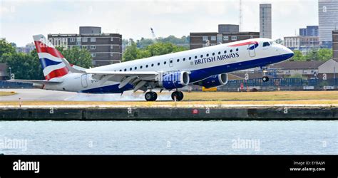 British Airways Plane Landing At London City Airport Ba Cityflyer