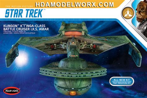 Star Trek Klingon Battle Cruiser 350 Scale Model Kit By Polar Lights