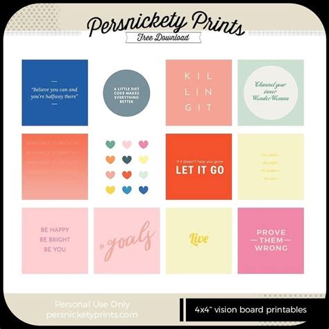 39 Free Vision Board Printables To Inspire Your Dreams Persnickety